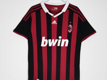 AC MILAN HOME RETRO JERSEY 09 10 Online now