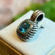 DAVID YURMAN Albion Enhancer Sterling Silver 14K Yellow Gold Blue Topaz Pendant Sale