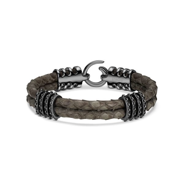 B494P Black Diamond Black Plated Grey Python Online now