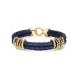 B453P Yellow Gold & Diamond Navy Python Bracelet Cheap