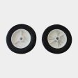 White Plastic Hub & Black Rubber Tire - 6  X 1-1 4 : Set of 2 | Item #: 30-910 Supply