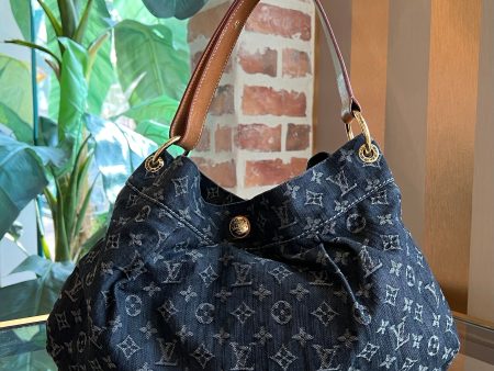 LOUIS VUITTON  Daily PM Black Denim Monogram Denim Bag For Sale