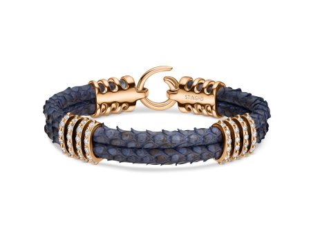 B494P White Diamond Rose Gold Navy Python Online Hot Sale