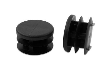 1  Round Multi-Gauge Flat Chair Leg Insert | Black | Item 30-609B on Sale