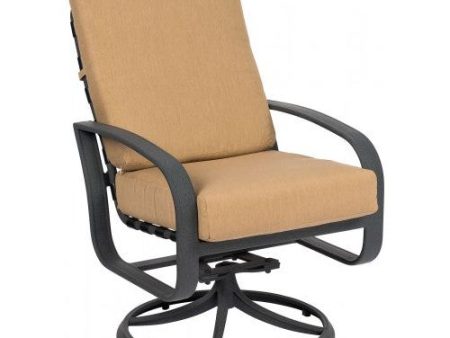 Woodard Cayman Isle Cushion Swivel Rocker Dining Arm Chair- Item 2EM466 Sale