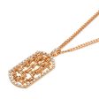 StingHD Racing: Diamond Rose Gold Piston Dog Tag on Cuban Chain Fashion