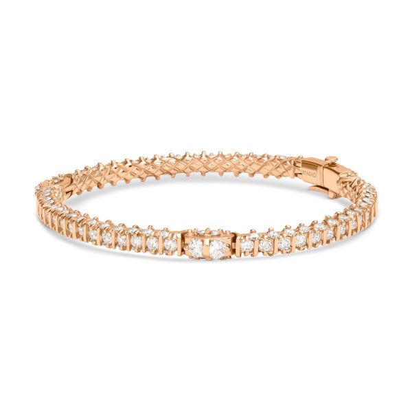 NB110 White Diamond Rose Gold Bracelet For Discount