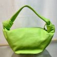 BOTTEGA VENETA Light Green Napa Leather Double Knot Small Hobo Bag For Sale