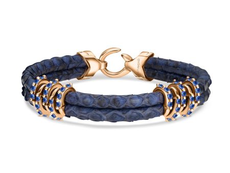 B453P Rose Gold with Sapphire on Navy Python Discount