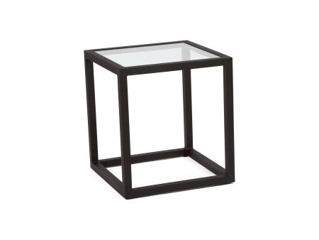 Woodard Salona 20  Square End Table - Clear Glass For Discount