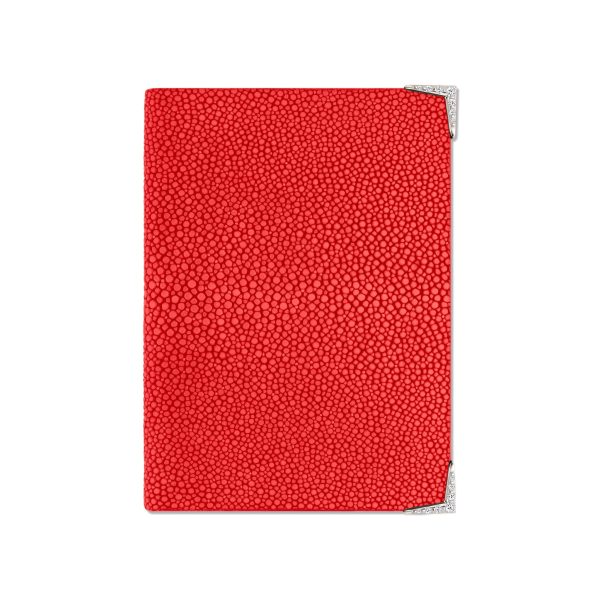 StingHD Diamond-Encrusted White Gold & Red Stingray Leather Wallet Sale