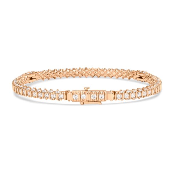 NB110 White Diamond Rose Gold Bracelet For Discount