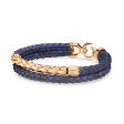 B472P Navy Python Rose Gold Bar Fashion