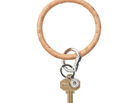 Oventure Leather Keyring Mocha Ostrich Hot on Sale