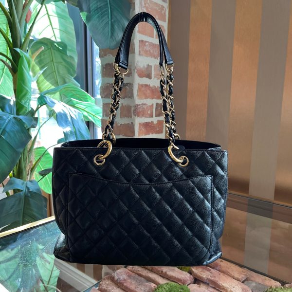 CHANEL Grand Shopping Tote (GST) Black Caviar Quilted Leather Online now