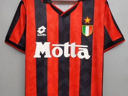 Milan AC Retro Home Soccer Jersey 1993 94 Sale