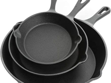 Jim Beam Set of 3 Seasoned Skillets Sale