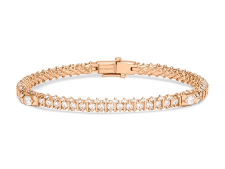 NB110 White Diamond Rose Gold Bracelet For Discount