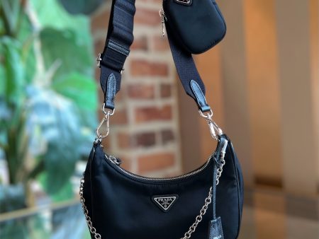 PRADA 2005 Re-Edition Black Re-Nylon Crossbody Bag on Sale