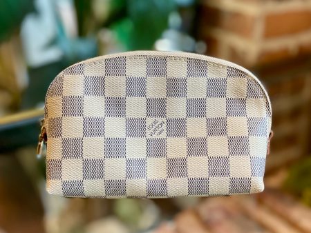 LOUIS VUITTON Damier Azur Cosmetic Pouch Online Sale