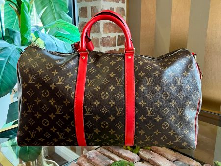 LOUIS VUITTON Keepall Bandouliere 50 Coquelicot Monogram Supply