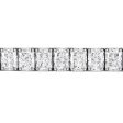 Noble Platinum Elongated Radiant-Cut White Diamond Tennis Bracelet Hot on Sale