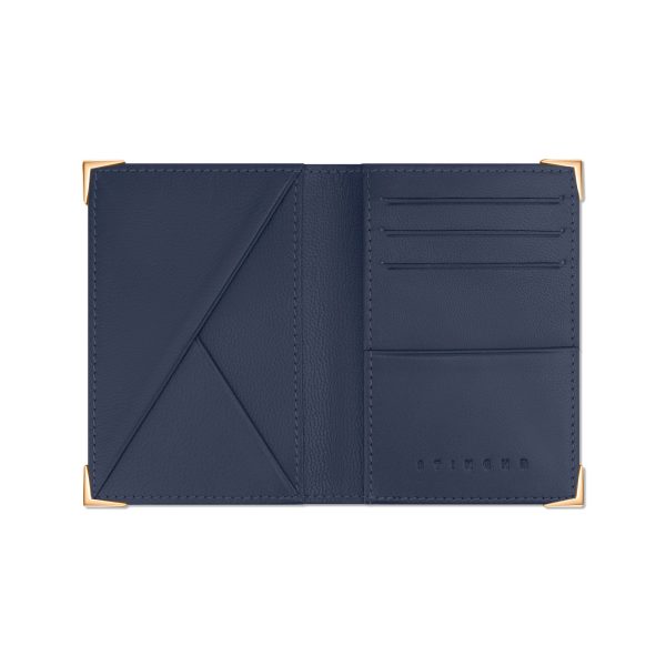 StingHD Diamond-Encrusted Rose Gold & Navy Blue Stingray Leather Wallet Online Sale