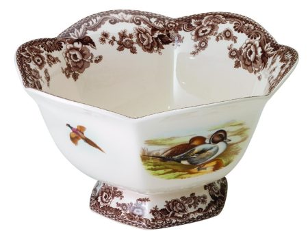 Woodland Accessory, Hexagonal Footed Bowl, Birds Hot on Sale