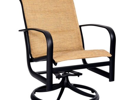 Woodard Freemont Padded Sling Swivel Rocking Dining Arm Chair | 2P0572 Cheap