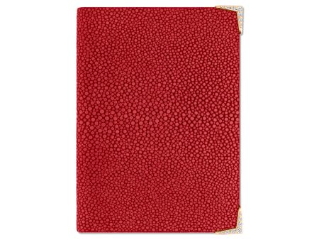 StingHD Diamond-Encrusted Rose Gold & Dark Red Stingray Leather Wallet Supply