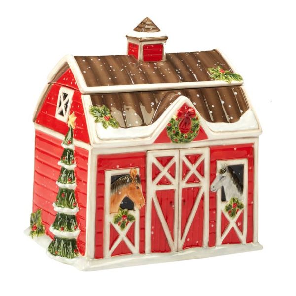 Christmas on the Farm Cookie Jar For Cheap