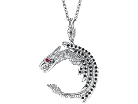 StingHD Dragon s Gaze Pendant: Silver Elegance with a Fiery Soul on Sale