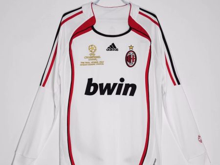 AC MILAN AWAY RETRO LONG SLEEVE JERSEY 06 07 Fashion