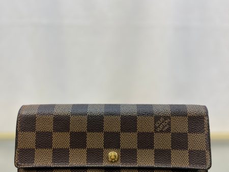 LOUIS VUITTON Damier Ebene Vintage Sarah Wallet Online Sale