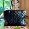 CHANEL Grand Shopping Tote (GST) Black Caviar Quilted Leather Online now