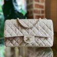 CHANEL Beige Toile Canvas Gingham Medium Single Flap on Sale