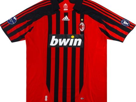 AC MILAN HOME RETRO JERSEY 07 08 Online Sale