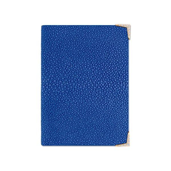 StingHD Diamond-Encrusted Rose Gold & Blue Stingray Leather Wallet For Sale