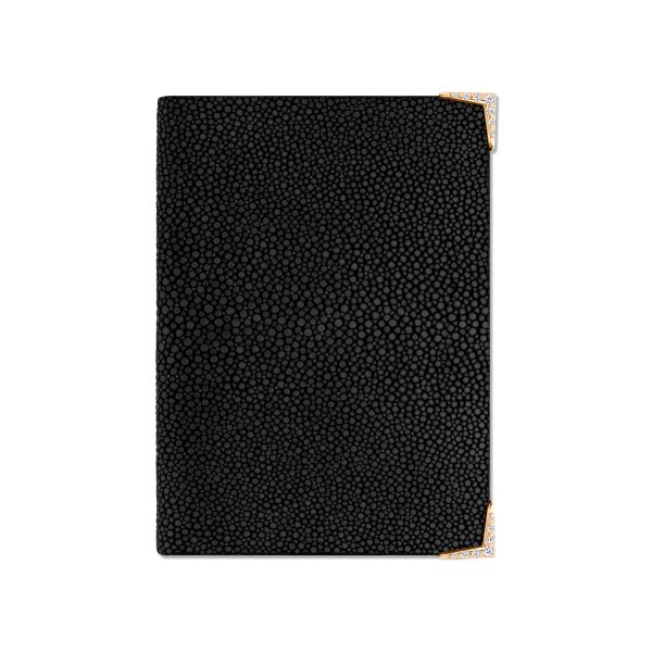 StingHD Diamond-Encrusted Rose Gold & Black Stingray Leather Wallet Online now