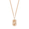 StingHD Racing: Diamond Rose Gold Piston Dog Tag on Cuban Chain Fashion