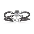 B477 Silver Skull covered in Black Diamonds with Diamond Eyes Hot on Sale