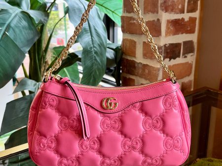 GUCCI GG Matelasse Rhodamine Calfskin Chain Shoulder Bag TS3856 For Discount