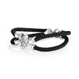 Skull Guardian: Pure Silver Bracelet on Stingray Leather Discount