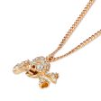 StingHD Spectre Radiance: Diamond-Adorned 18K Rose Gold Skull Necklace For Sale