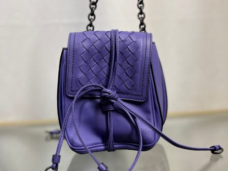 BOTTEGA VENETA Two Micro Purple Nappa Intrecciato Shoulder Bag Fashion