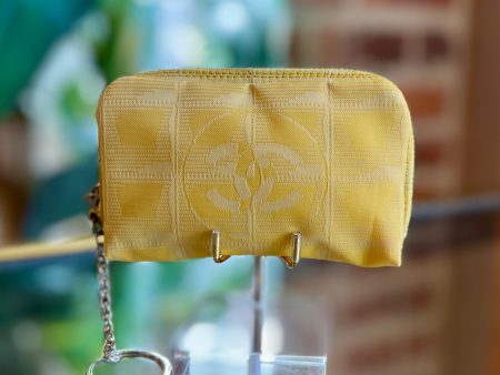 CHANEL Travel Line Yellow Nylon Coin Pouch Discount