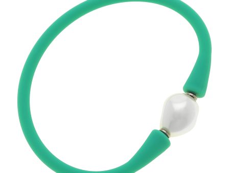 Silicone & Pearl Bracelet, Mint Supply