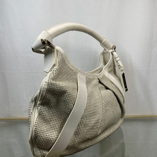 BURBERRY Prorsum Phoebe Studded White Hobo Bag Supply