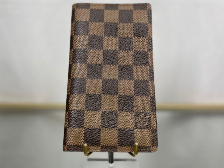 LOUIS VUITTON Damier Ebene Checkbook Wallet Hot on Sale