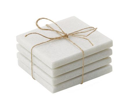 Set of 4 Square Marble Coasters Sale